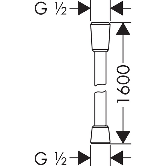 Шланг для душа Hansgrohe Isiflex Polished Gold Optic 28276990 (160 см, полированный золотой), Цвет производителя: полированное золото, фото 2