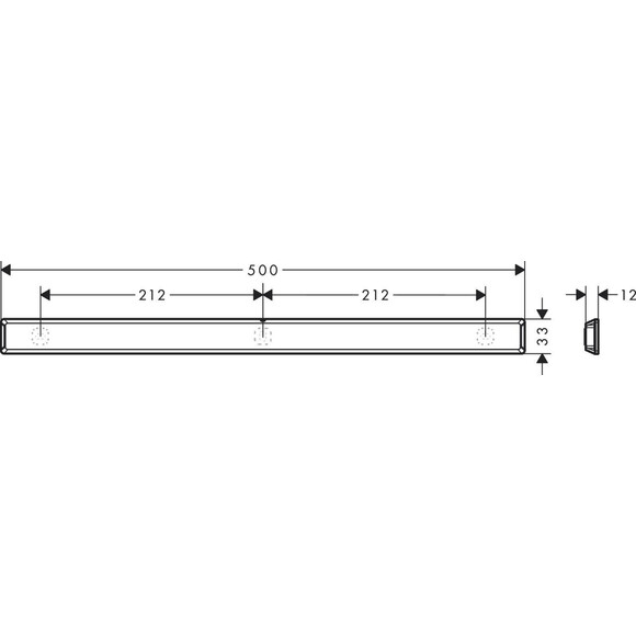Тримач аксесуарів Hansgrohe WallStoris Matt Black 27902670 (50 см, чорний матовий), Колір виробника: чорний матовий, фото , изображение 3