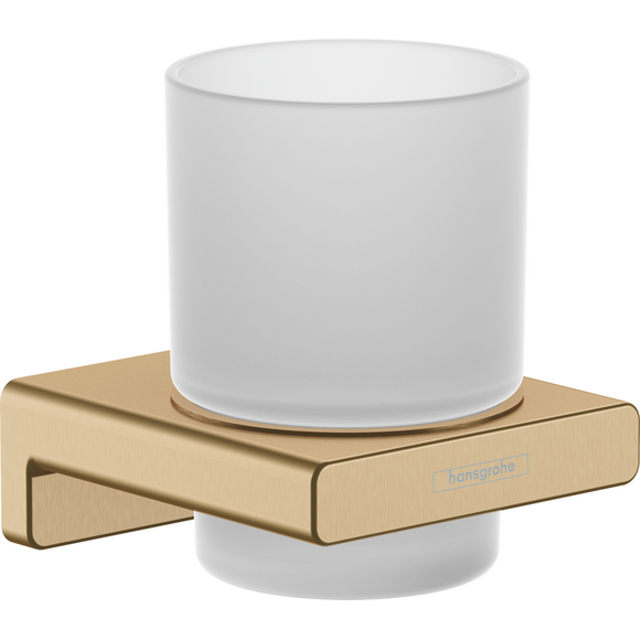 Стакан для зубных щеток Hansgrohe AddStoris Brushed Bronze 41749140 (брашированный бронзовый, настенный), Цвет производителя: брашированная бронза, фото 