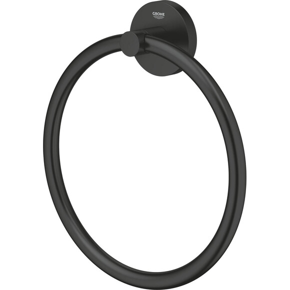 Полотенцедержатель Grohe QuickFix Start Black 411742430 (черный матовый, кольцо), Цвет производителя: черный матовый, фото 4