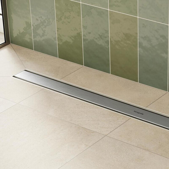 Трап для душа Hansgrohe RainDrain Compact Brushed Stainless Steel 56166800 (800 мм, брашированная нержавеющая сталь), фото 3