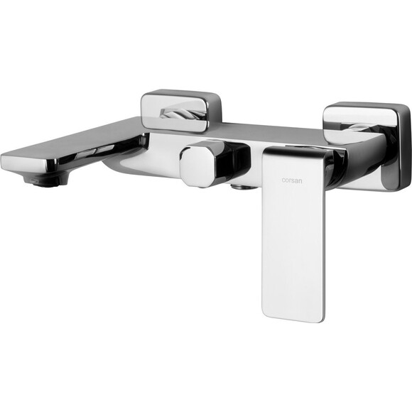 Змішувач для ванни Corsan Trino Chrome CMZ055CH (з лійкою та шлангом), Колір виробника: хром, фото , изображение 3
