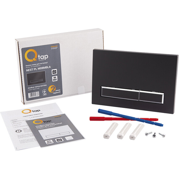 Панель змиву Qtap Nest Black Mat QT0111M08V1091MB (чорна матова), Колір виробника: чорний матовий, фото , изображение 4