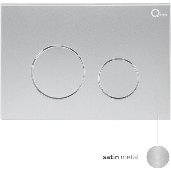 Панель змиву Qtap Nest Satin QT0111M11111SAT (сатин), Колір виробника: сатин (хром матовий), фото , изображение 3