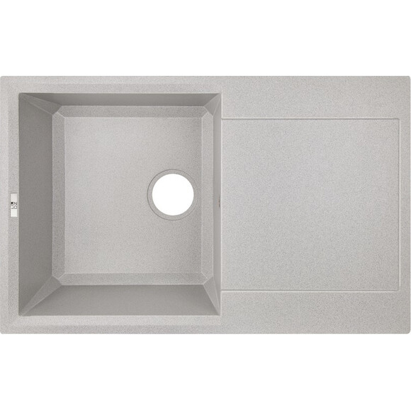 Мойка для кухни Lidz 790x495/230 GRA-09 (LIDZGRA09790495230, 79x50 см, серая, с сифоном), Цвет производителя: серый, фото 