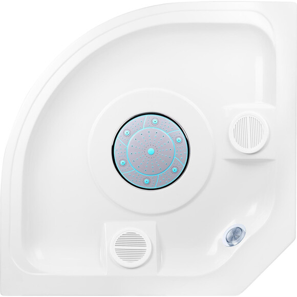 Душовий гідробокс з піддоном Lidz Tani SB90x90.SAT.HIGH.GR (LTSB9090SATHIGHGR, скло тоноване, профіль сатин), Доступні розміри: 90 x 90, Колір виробника: тоноване скло, фото , изображение 8