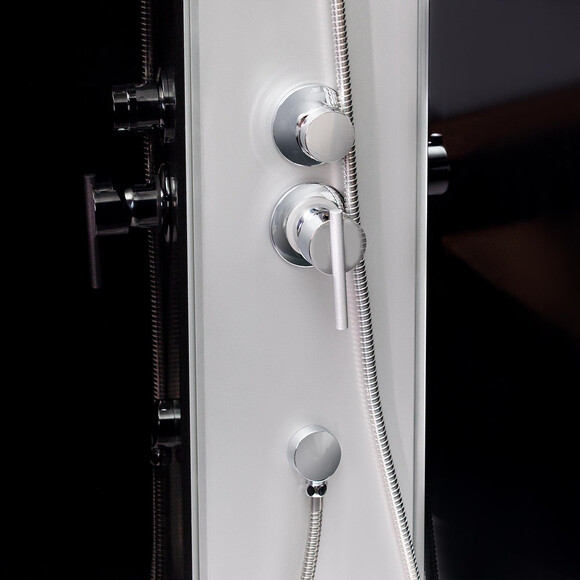 Душовий гідробокс з піддоном Lidz Tani SB90x90.SAT.HIGH.GR (LTSB9090SATHIGHGR, скло тоноване, профіль сатин), Доступні розміри: 90 x 90, Колір виробника: тоноване скло, фото , изображение 5