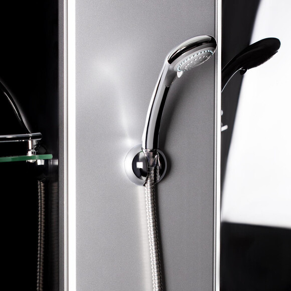 Душовий гідробокс з піддоном Lidz Tani SB90x90.SAT.HIGH.GR (LTSB9090SATHIGHGR, скло тоноване, профіль сатин), Доступні розміри: 90 x 90, Колір виробника: тоноване скло, фото , изображение 6