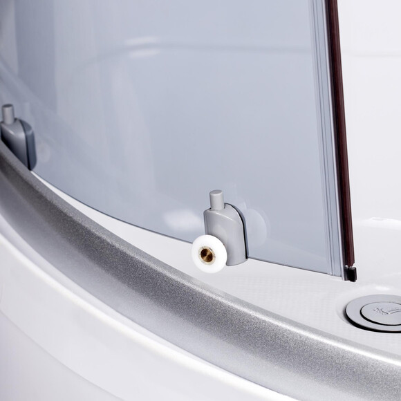 Душовий гідробокс з піддоном Lidz Tani SB90x90.SAT.HIGH.GR (LTSB9090SATHIGHGR, скло тоноване, профіль сатин), Доступні розміри: 90 x 90, Колір виробника: тоноване скло, фото , изображение 7