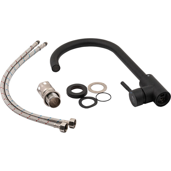 Смеситель для кухни Lidz Aria 015F-8 (LDARI015FBLA34948, черный), фото 6