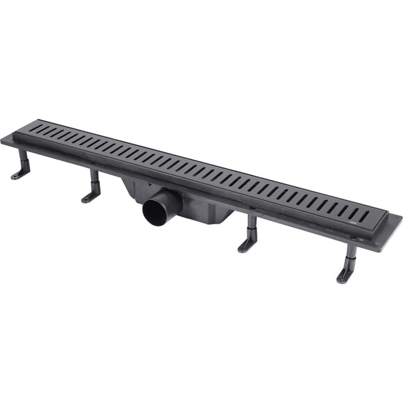 Душовий трап Qtap Dry FA304-700MBLA (QTDRYFA304700MBLA, 70 см, чорний матовий, лінійний), фото 