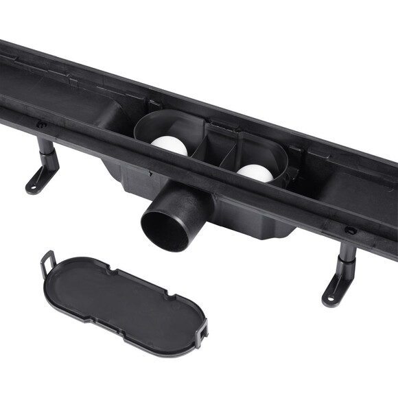 Душовий трап Qtap Dry FA304-700MBLA (QTDRYFA304700MBLA, 70 см, чорний матовий, лінійний), фото , изображение 4