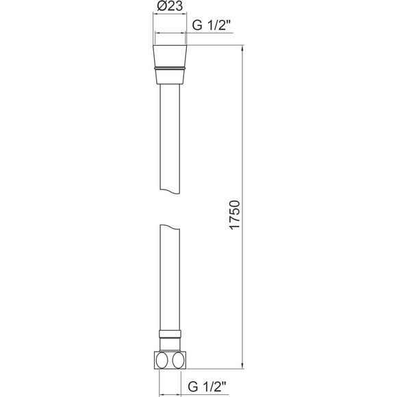 Шланг для душу Lidz 50 09 175 00 (LDNIA09CRM35459, 175 см), фото , изображение 3