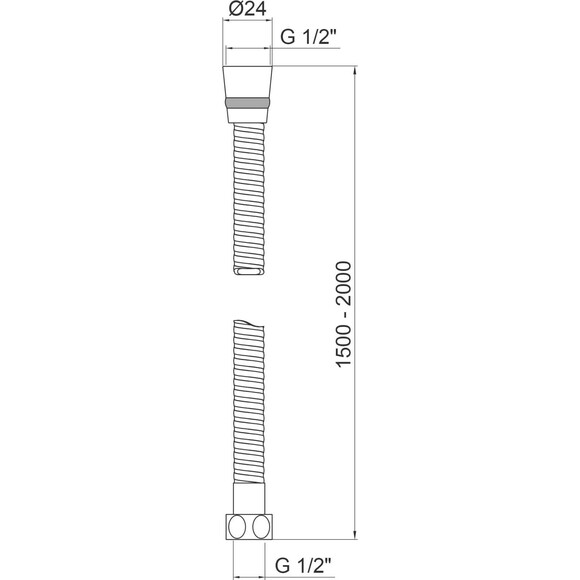 Шланг для душа Lidz 50 13 150 00 (LDNIA13CRM35461, 150-200 см), фото 3