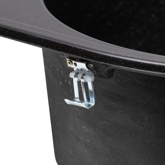 Мийка для кухні Lidz 780x500/200 BLM-14 (LIDZBLM14780500200, 76x50 см, чорна, із сифоном), Колір виробника: чорний матовий, фото , изображение 5