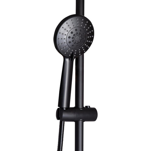 Душевая система Lidz Aria Black 06P-BES (LDARI1031BLA43370, черная матовая, с изливом), фото 4