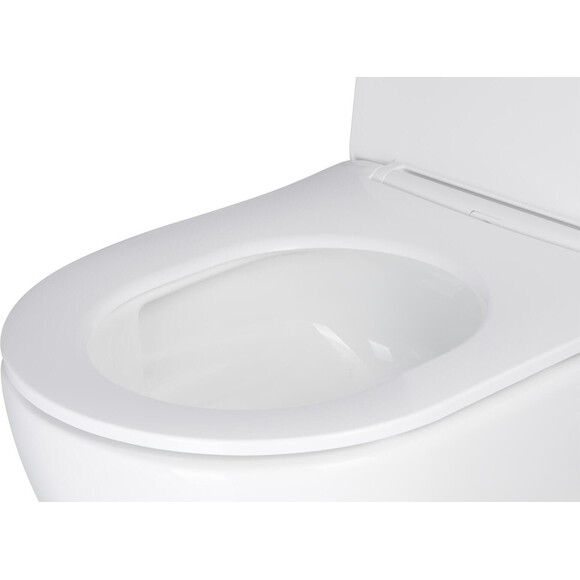 Безободковый подвесной унитаз Qtap Jay Ultra Quiet QT07335177W (с сиденьем), фото 3