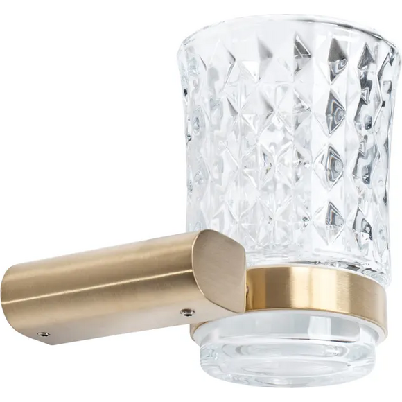 Склянка для зубних щіток Rea Brushed Gold REA-77040 (322224B, брашована золота, настінна), Колір виробника: золото брашоване (матове), фото , изображение 2