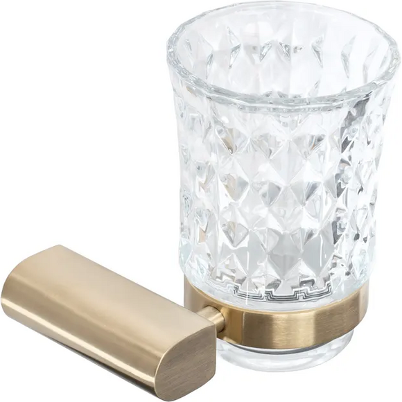 Склянка для зубних щіток Rea Brushed Gold REA-77040 (322224B, брашована золота, настінна), Колір виробника: золото брашоване (матове), фото , изображение 3