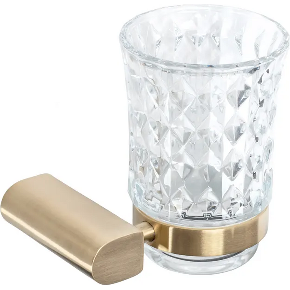 Склянка для зубних щіток Rea Brushed Gold REA-77040 (322224B, брашована золота, настінна), Колір виробника: золото брашоване (матове), фото , изображение 5