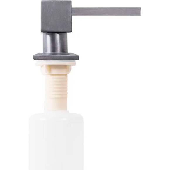 Дозатор для моющего средства Rea Nickel Brushed BAT-05012 (брашированный никель, 330 мл), Цвет производителя: брашированный никель, фото 4