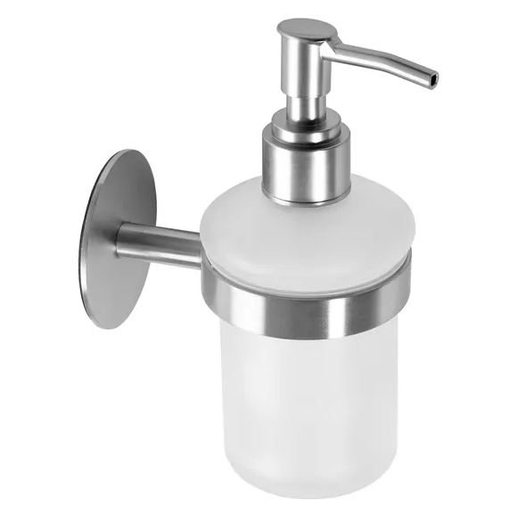 Дозатор для рідкого мила Rea Nickel Brushed REA-77075 (322217, брашований нікель, настінний), Колір виробника: брашований нікель, фото , изображение 4