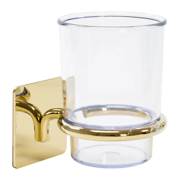 Склянка для зубних щіток Rea Gold REA-77063 (322189, золота, настінна), Колір виробника: золото, фото , изображение 3