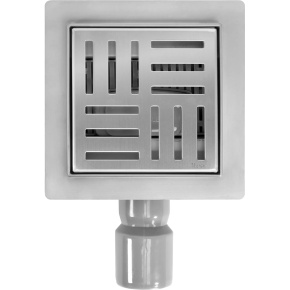 Душовий трап Rea Cross Nickiel Brushed REA-G6200 (12x12 см, нікель)., Колір виробника: брашований нікель, Доступні розміри: 12 x 12, фото , изображение 2