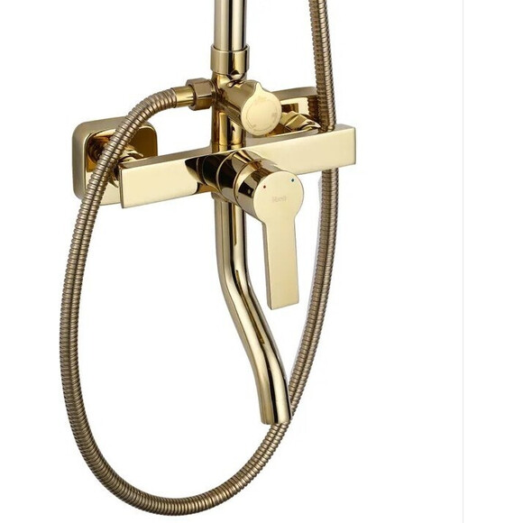 Душова система Rea Argus Gold REA-P7840 (золота, з виливом), Колір виробника: золото, фото , изображение 3