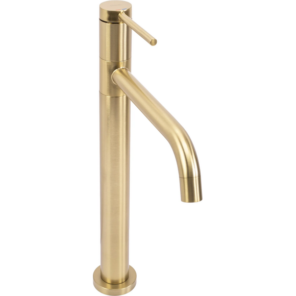 Змішувач для умивальника Rea Lugano Slim Brushed Gold REA-B4420 (брашоване золото, високий), Колір виробника: золото брашоване (матове), фото , изображение 3