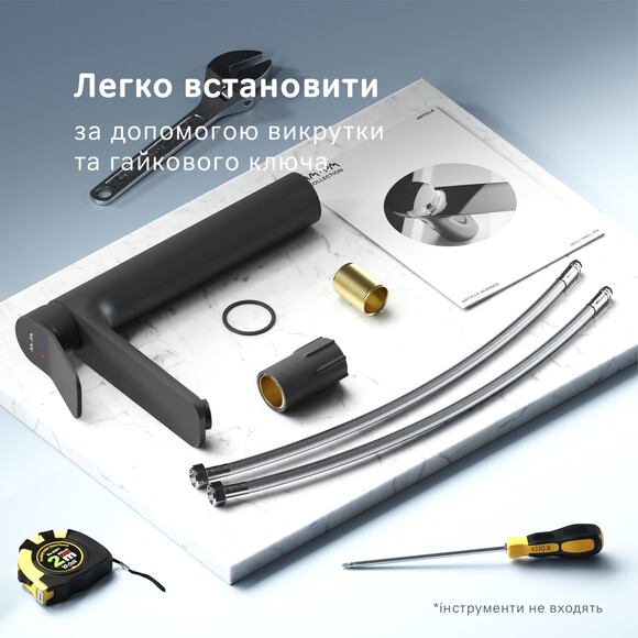 Смеситель для умывальника Am.Pm X-Joy F85A92022 (черный матовый, высокий), фото 15