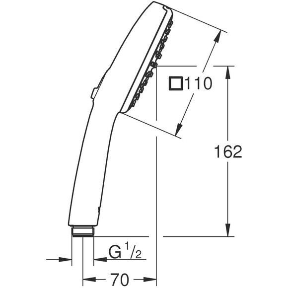 Лійка для душу Grohe QuickFix Vitalio Comfort 110 26397001 (дворежимна), Колір виробника: хром, фото , изображение 11