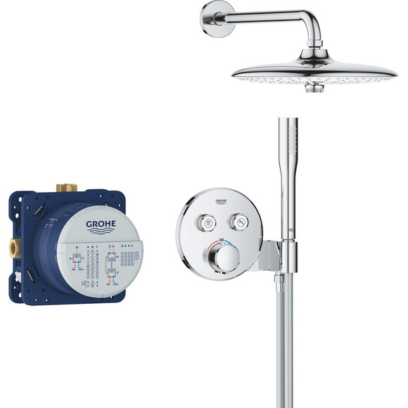Душова система з термостатом Grohe QuickFix Precision Thermostat 34878000 (прихованого монтажу), фото , изображение 8