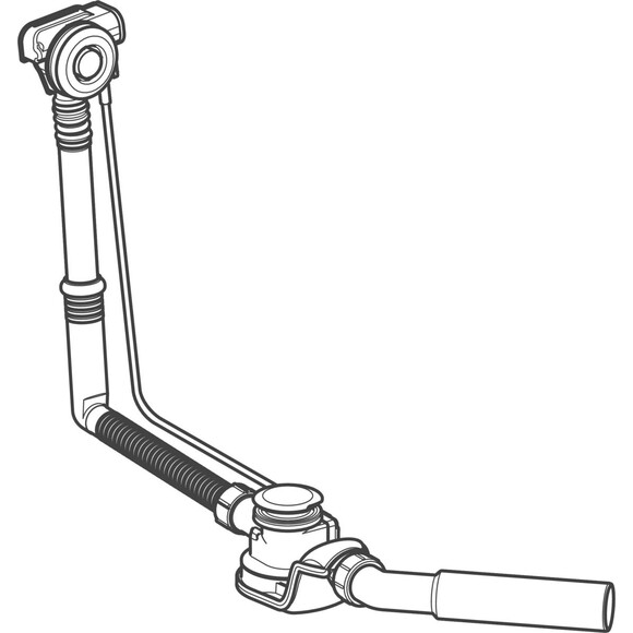 Сифон для ванны Geberit PushControl 150.756.21.6 (с переливом, нажимной, 50 см), фото 2