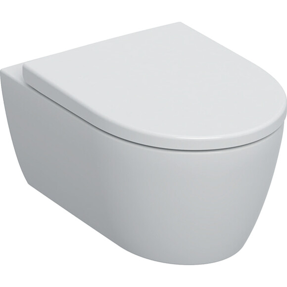 Безободковый подвесной унитаз Geberit iCon 501.663.JT.1 (белый матовый, с сиденьем), фото 