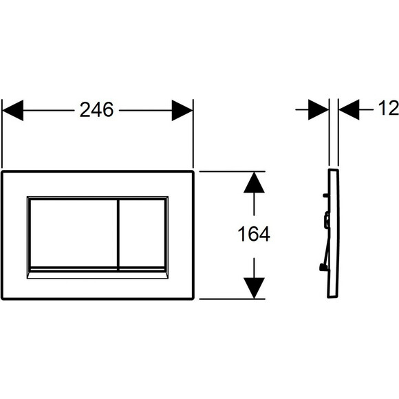 Смывная клавиша Geberit Sigma30 115.883.JQ.1 (сатин/хром), Цвет производителя: сатин (матовый хром), хром, фото 3