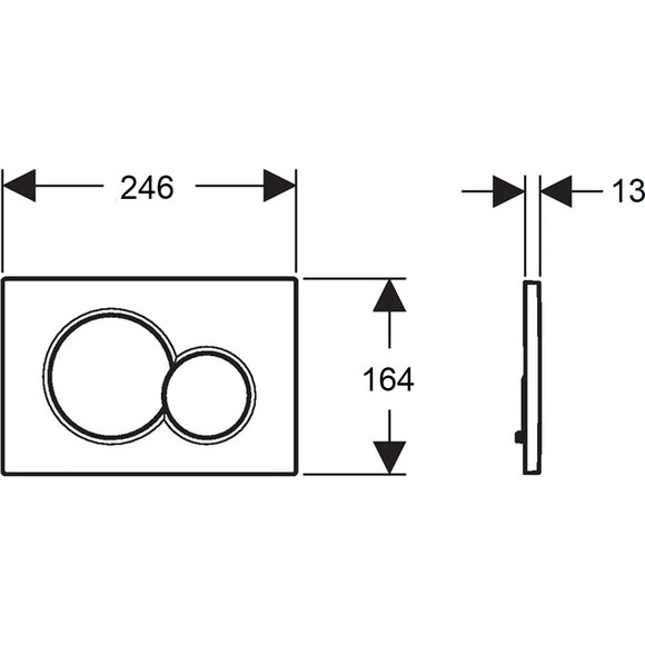 Кнопка смыва Geberit Sigma01 115.770.KA.5, Цвет производителя: хром, сатин (матовый хром), фото 3