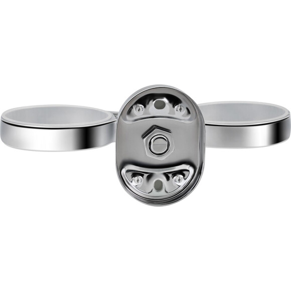 Стакан для зубных щеток Lidz Oreo 0402 (LDORE0402CRM22164, хром/стекло матовое, настенный, двойной), фото 2