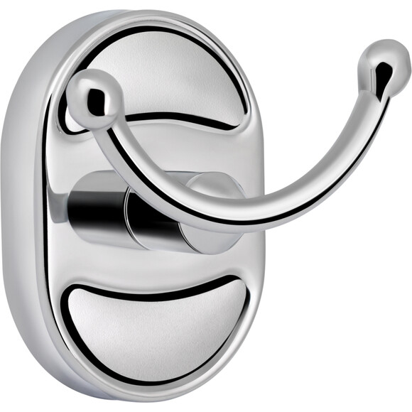 Крючок для ванной Lidz Oreo 0602 (LDORE0602CRM22169, двойной), фото 