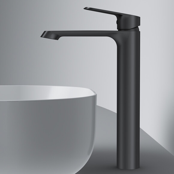 Смеситель для умывальника Am.Pm Func F8F92022 (черный матовый, высокий), Цвет производителя: черный матовый, фото 7