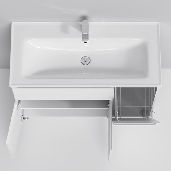 Тумба з раковиною Am.Pm X-Joy M85-FSR10036-WC10036WG38 (100 см, біла, підлогова, права), Доступні розміри: 100 R, фото , изображение 5