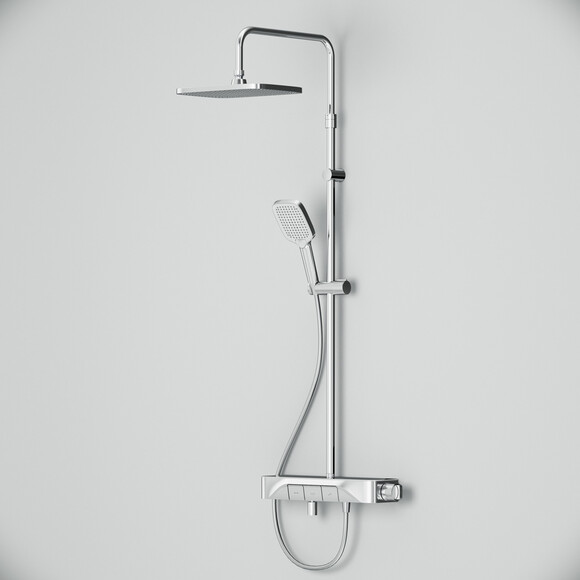 Душевая система с термостатом Am.Pm Func F078F300 (с полкой и изливом), Цвет производителя: хром, фото 4