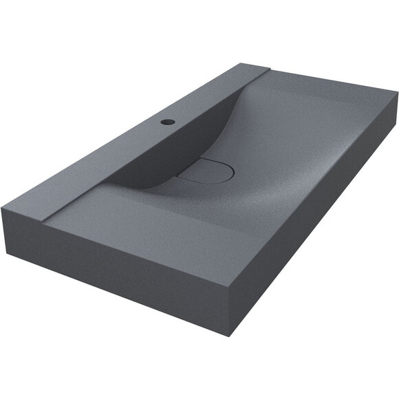 Умывальник Miraggio Fly 1000 Mirastone Gray 0001454 (100x48 см, серый, с крылом), Доступные размеры: 100 x 48, Цвет производителя: серый, Технология производства: Mirastone, фото 