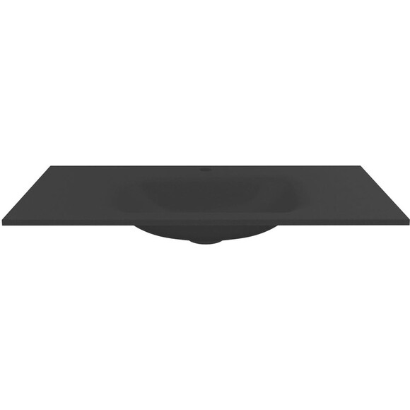 Раковина Miraggio Jessel 1000 Mirastone Black Shine 8813468 (100x45 см, чорна, з крилом), Доступні розміри: 100 x 45, Колір виробника: чорний, Технологія виробництва: Mirastone, фото , изображение 2