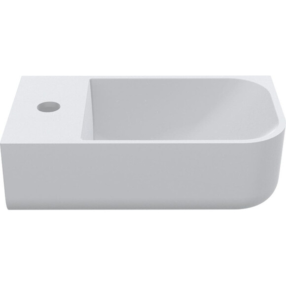 Раковина Miraggio Ko R Miramarble Matt 69125611 (40x22 см, белая матовая, правая чаша), Доступные размеры: 40 x 22 R, Цвет производителя: белый матовый, Технология производства: Miramarble Matt, фото 2