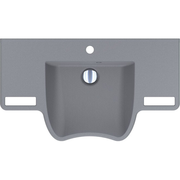 Умывальник Miraggio Krakow Mirastone Gray 8813471 (80x45 см, серый, с крылом и полотенцедержателем), Цвет производителя: серый, Технология производства: Mirastone, фото 3