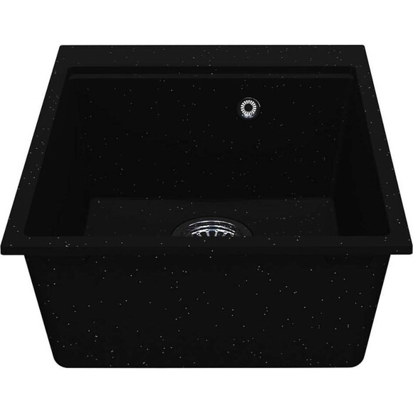 Мойка для кухни Miraggio Lagoon 420 Black Shine 0002563 (42x51 см, черная, с сифоном), Доступные размеры: 42 x 51, Цвет производителя: черный, фото 3