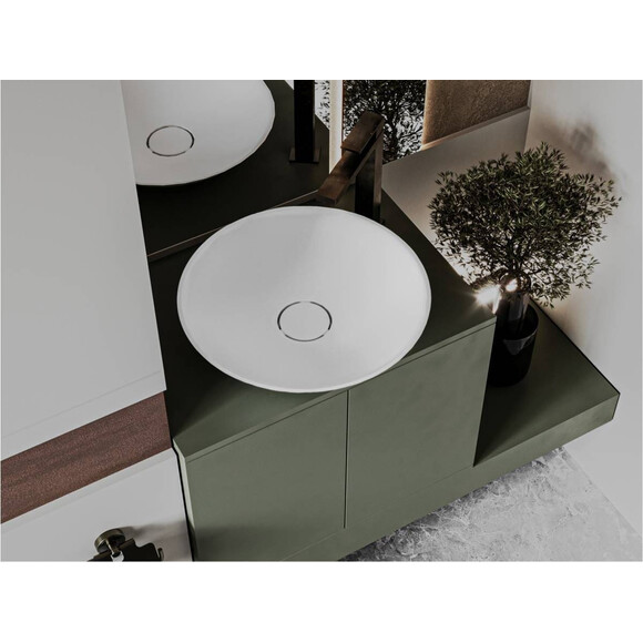 Раковина Miraggio Mars Miramarble 69125595 (42 см, чаша), Технология производства: Miramarble, Цвет производителя: белый глянец, фото 2