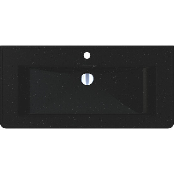 Умывальник Miraggio Tres Mirastone Black Shine 8813481 (90x43 см, черный), Цвет производителя: черный, Технология производства: Mirastone, фото 2