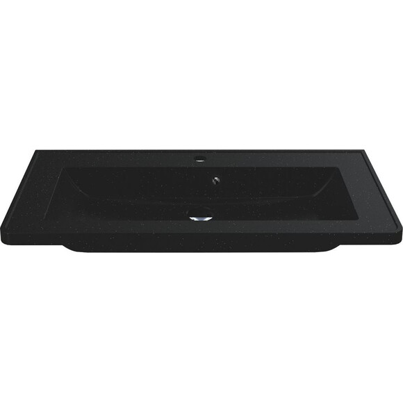 Умывальник Miraggio Tres Mirastone Black Shine 8813481 (90x43 см, черный), Цвет производителя: черный, Технология производства: Mirastone, фото 3